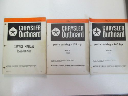 1982 chrysler outboard 105 115 125 140 hp outboard motors service manual set oem