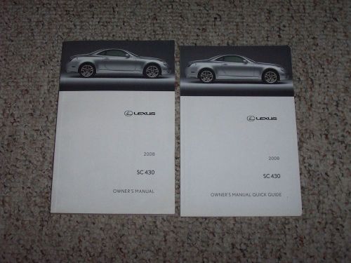 2008 lexus sc430 sc 430 owner&#039;s owners user manual guide convertible 4.3l v8