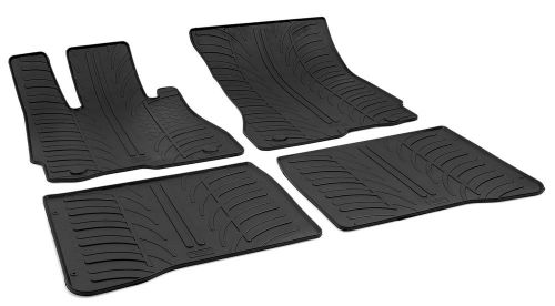 All weather rubber floor mats {fits 1998-2006 mercedes s class} 4 pc. - black