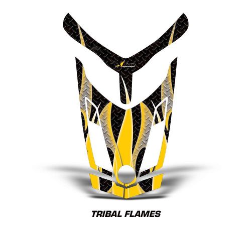 Ski doo rev xr gsx summit sled sticker decal hood graphic kit 2013 tflame - ylw