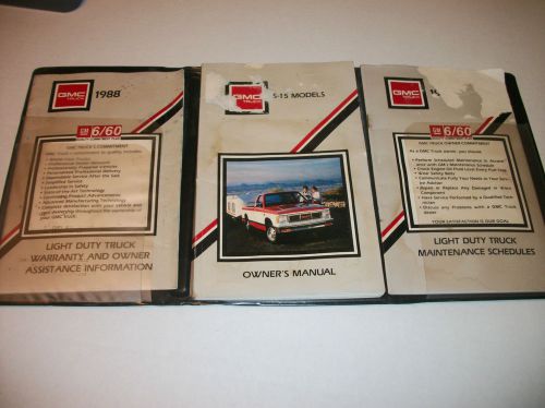 1988 gmc s truck, s15 owners manual book