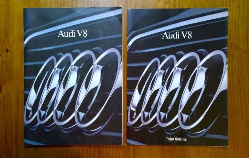 Original 1989 audi v8 3.6 / typ 4c  brochure / prospekt + paint finishes booklet