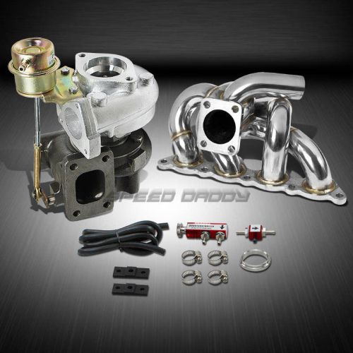 T25/t28 td04 250hp+boost 3pc turbo charger+manifold kit for 4g93 mirage/evo ct9a