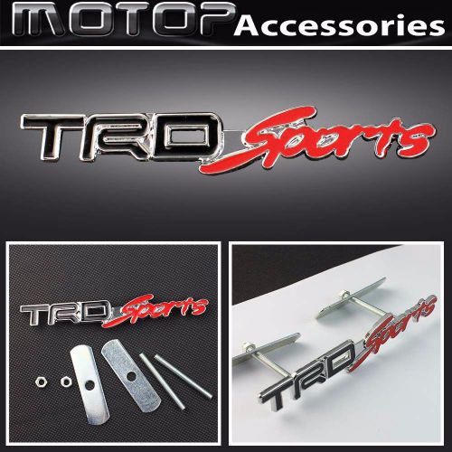 3d metal trd sports car racing front hood grille badge emblem trd-sports logo