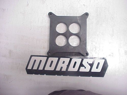 Moroso 1&#034; thick 4 hole holley 4 barrell carburetor spacer nascar #64930 mh11