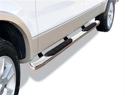 Go rhino step bars 4 oe xtreme stainless steel polished chevy gmc pair 67045ps