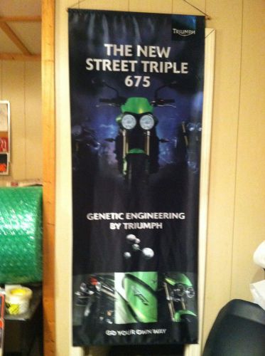 Triumph street triple 675 banner 28&#034; x 71&#034; roll up flag promotional ad campaign