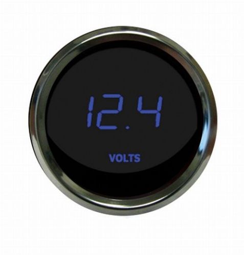 Intellitronix digital voltmeter gauge blue / chrome bezel ms9015-b made in usa