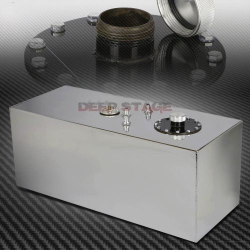 19 gallon top-feed polished light full aluminum gas fuel cell tank+level sender