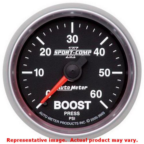 Auto meter 3605 sport-comp ii series brushed aluminum 2-1/16&#034; (52.4mm) range: 0