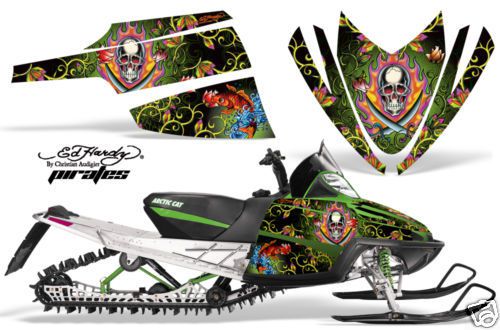 Amr racing sled sticker arctic cat m series crossfire m7 m8 m graphic ed hardy