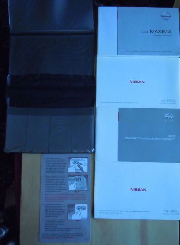 2003 nissan maxima owners manual with case