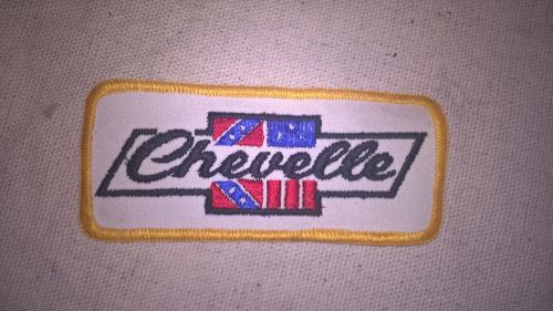 Chevrolet chevelle chevy bow-tie american &amp; confederate combo logo patch - new