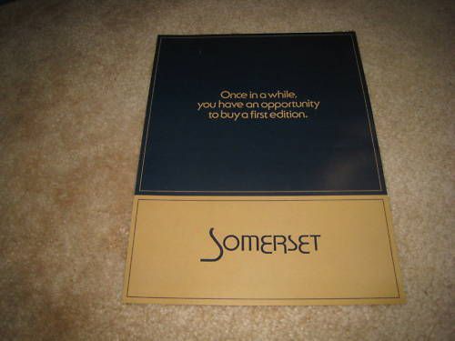 1980 buick regal somerset limited folder sales brochure dealer catalog