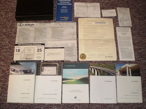 2010 lexus gs 460 350 complete car owners manual books nav guide label case all