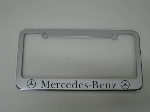 - mercedes-benz -stainless steel license plate frame c/e/s/clk/slk + free 2 caps