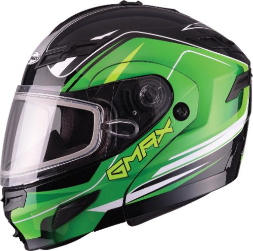 sell-gmax-gm54s-modular-snowmobile-helmet-terrain-black-green-7-sizes