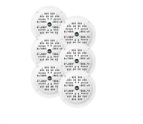 New enrock package of 6 x 4&#039;&#039; flush waterproof stereo white marine 600w speakers