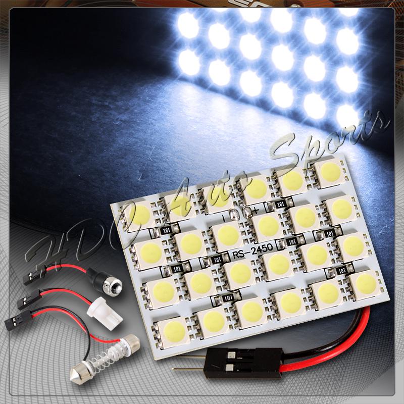 Universal t10/festoon/ba9s12 smd led interior dome / map light bulb panel-white