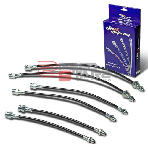 Rx7/fb/s3 black pvc coat stainless steel hose brake lines/cable front+rear disc