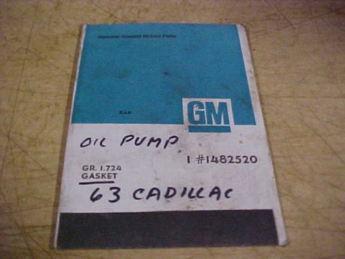 Gm nos oil pump gasket 429 cadillac