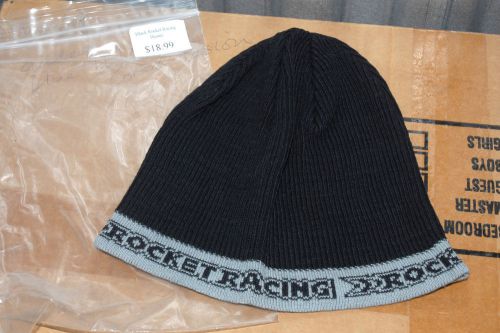 New rocket racing motorcycle black and gray beanie hat cap