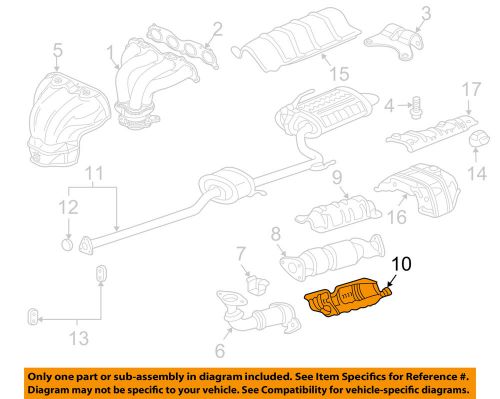 Honda oem 03-07 accord 2.4l-l4 exhaust-converter shield 18181raaa01