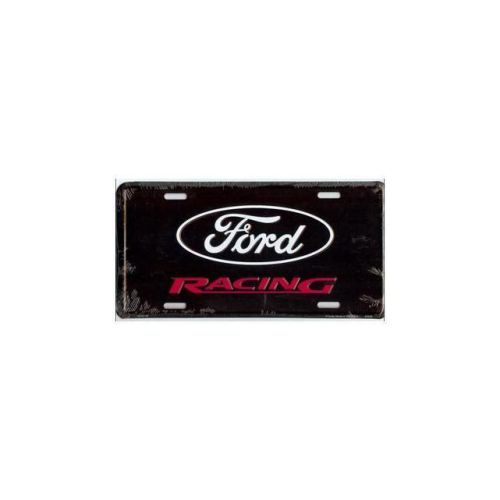 Ford racing on black license plate - mc50139