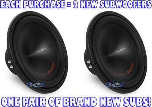 2) precision power ppi bi.154 550w rms 15&#034; black ice dual 4 ohm car subwoofers