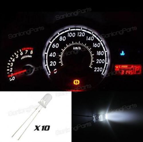 10x white 5mm mini bulbs led instrument cluster speedometer lamp for gmc 12-14v