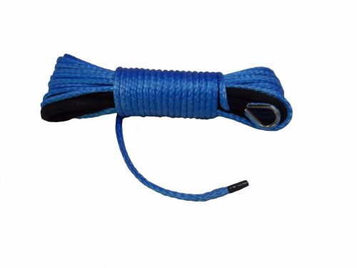Blue 1/4“*80ft coated winch cable,jeep winches synthetic cable,recovery rope