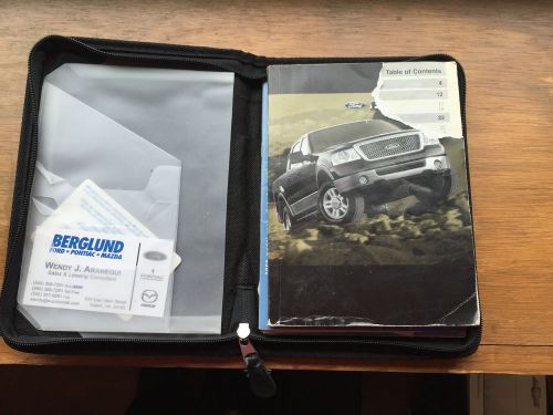 06 2006 ford f150 owners manual guide with zippered case