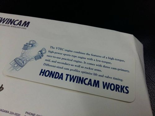 Genuine jdm feel&#039;s honda twin cam ( mechanism design ) sticker japan 100% ek9,eg