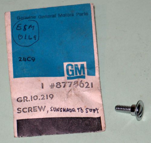 1969 buick cadillac pontiac chevrolet olds nos sunvisor screw 8778621