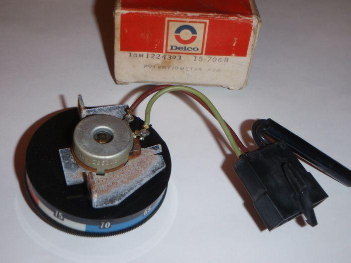 Nos gm delco temp control wheel potentiometer 78 79 80 cadillac air conditioning