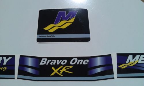 Mercury decals mercury mercruiser  bravo one xr decal  4 piece set