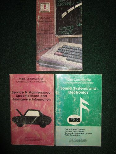 1984 oldsmobile cutlass ciera &amp; cutlass cruiser owner&#039;s manual set owners