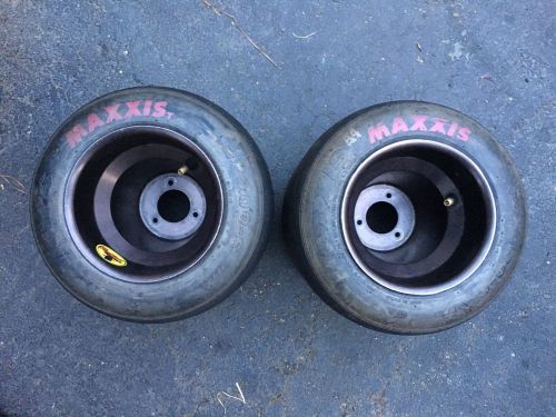 2 racing go kart tires maxxis ht3 pinks 12x9.00-6 dirt oval racing slicks l@@k