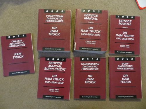 2003 chrysler/dodge ram truck - set of 7 service manuals