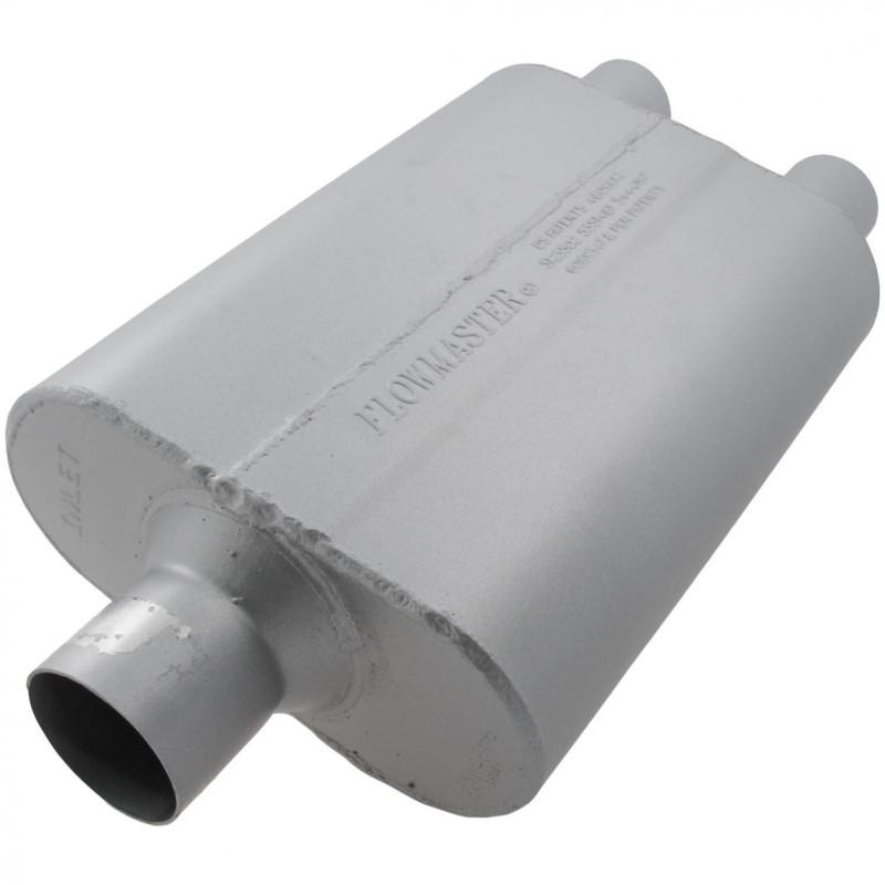 Flowmaster 40 delta flow muffler - 2.50 center in / 2.00 dual out - aggressive