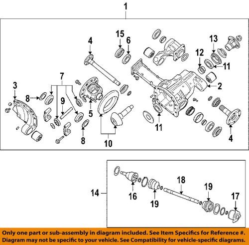 Nissan oem front differential-gear kit 384238s11a