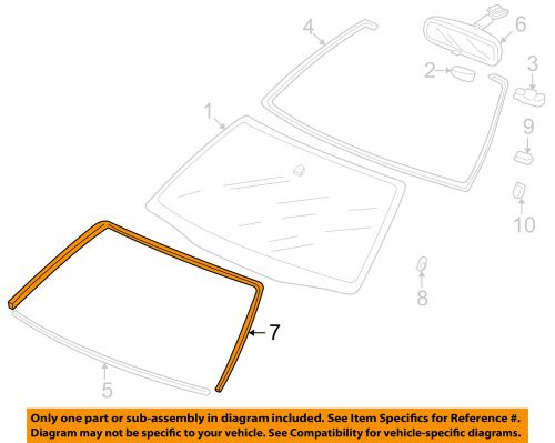 Honda oem 98-02 accord windshield-reveal molding 73150s84a02