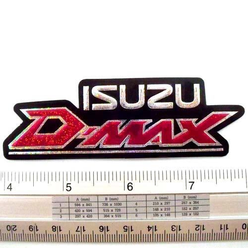 Isuzu d-max emblem car reflective light sticker 1.25x4&#034; pink