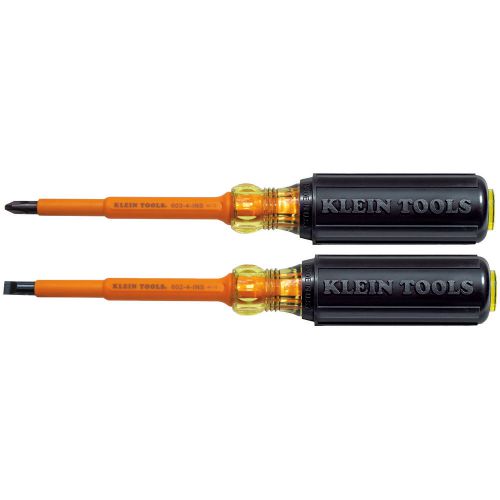 Klein tools 2-piece cushion-grip insulated screwdriver set -33532-ins