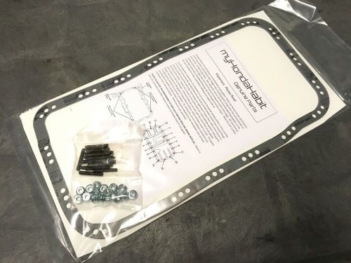 New myhondahabit oil pan gasket w/ stud kit for honda acura b series b16 b18 b20