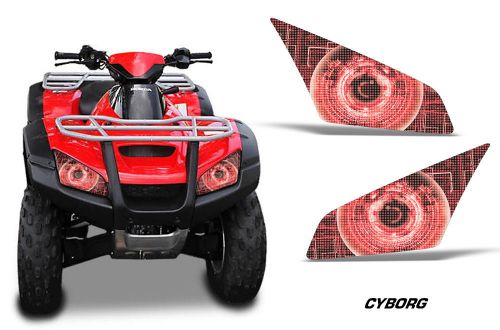 Amr racing honda rincon trx 680 quad headlight eyes atv graphics 06-15 cyborg r