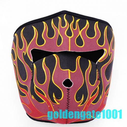 Red fire motorcycle bike snowboard ski snow warm full face mask for harley gg