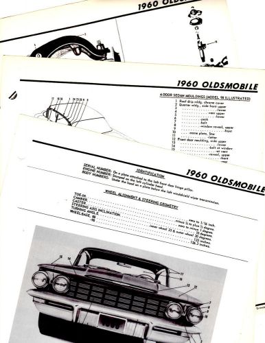 1960 oldsmobile 88 &amp; 98 60 motor&#039;s original body parts frame illustrations m 2