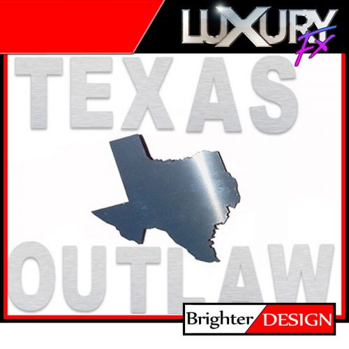 12p stainless steel texas outlaw &amp; state emblem by luxury fx