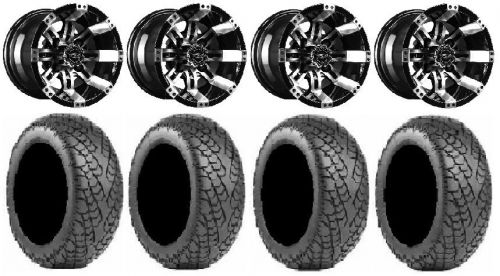 Madjax octane mach golf wheels 12&#034; 215x35-12 greensaver tires ez-go &amp; club car